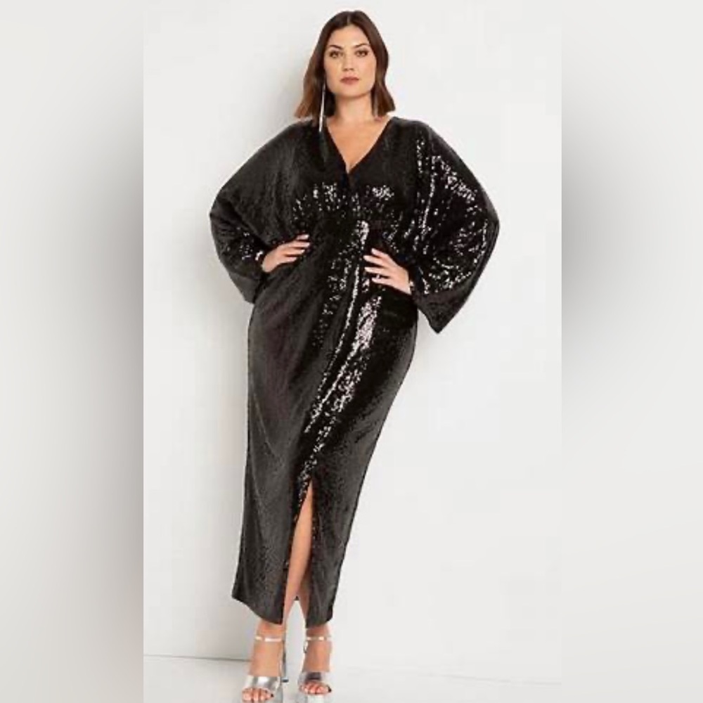 ELOQUII Dolman Sleeve Sequin Dress NWT